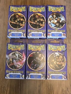 Lot of 6 FFG Runebound Board Game Character Decks Expansion Packs 2006 #1 NEW